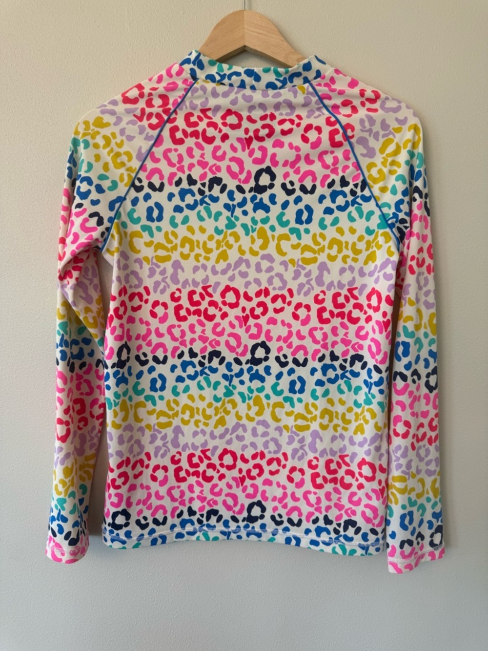 Mini Boden Rainbow Leopard Rash Guard UPF 40+ Long Sleeve Girls XL 14-16 - Picture 3 of 7